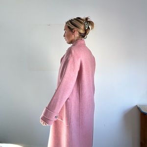 Theory pale pink wool coat
